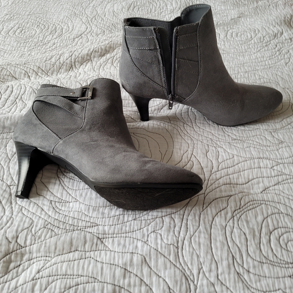Gray Ankle Boots